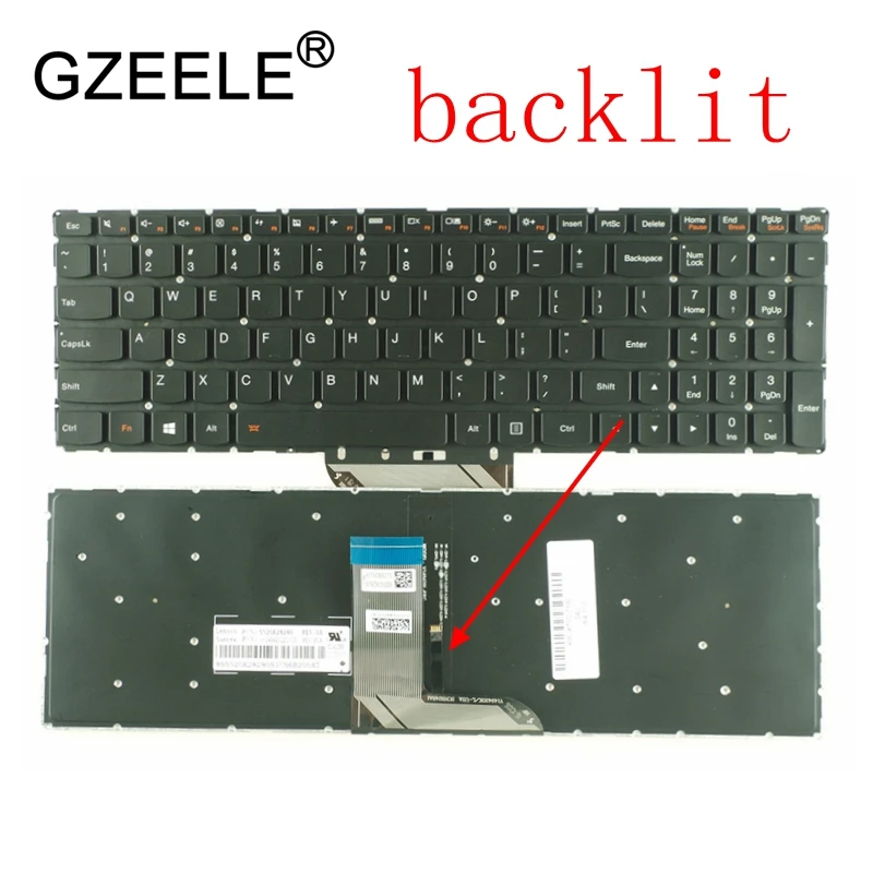 

GZEELE US Laptop Keyboard For Lenovo IdeaPad 700-17ISK 700-17 700-15 700-15ISK 700S-15 700S-15IKB flex3 1570 Series with backlit