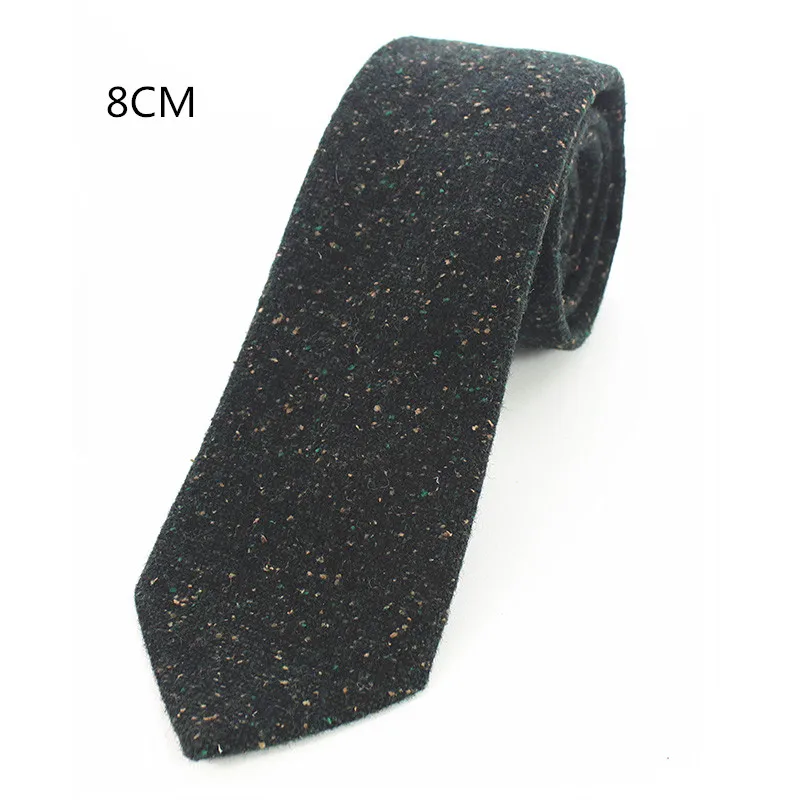 RBOCOTT шерстяной галстук набор мужской s 8 см Галстук Зажим Для носового платка плед Твердые шеи галстуки карманные квадратные красный коричневый зеленый серый для мужчин свадеб - Цвет: T05