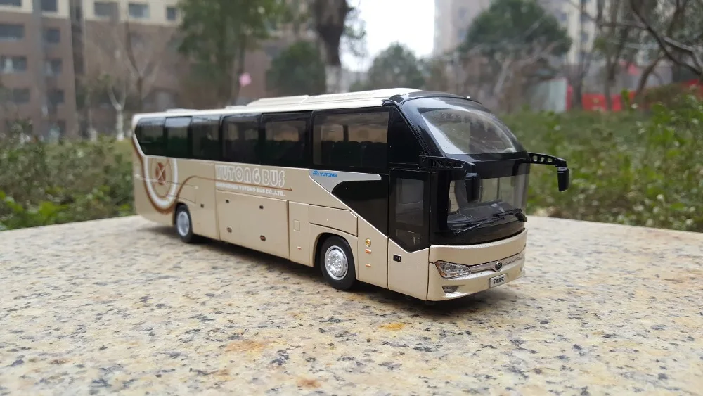 Коллекционная модель из сплава, подарок, 1:42, Yutong ZK6128HQB, двухэтажный, для путешествий, для транспорта, литья под давлением, игрушка, модель украшения