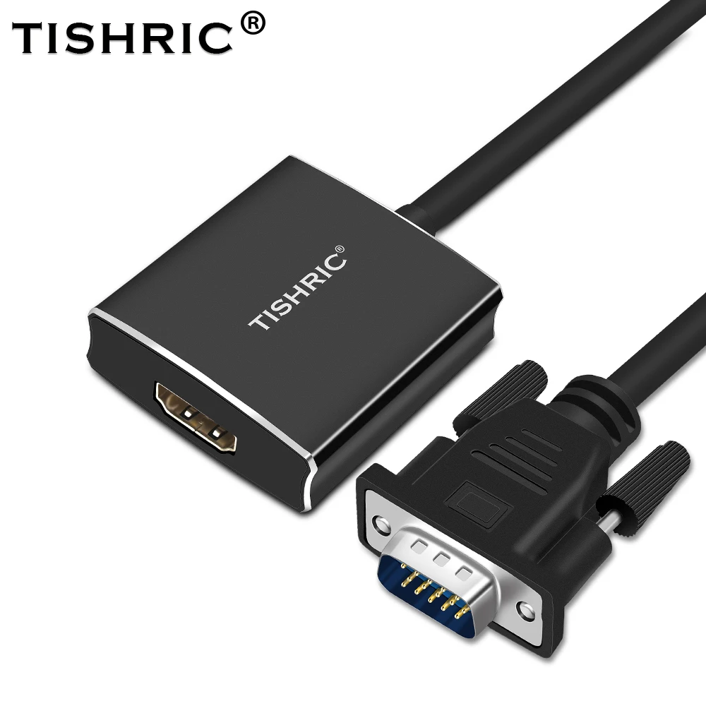 TISHRIC VGA к HDMI адаптер с аудио Мощность кабель HD1080P VGA HDMI конвертер Displayport для портативных ПК ТВ окно проектора