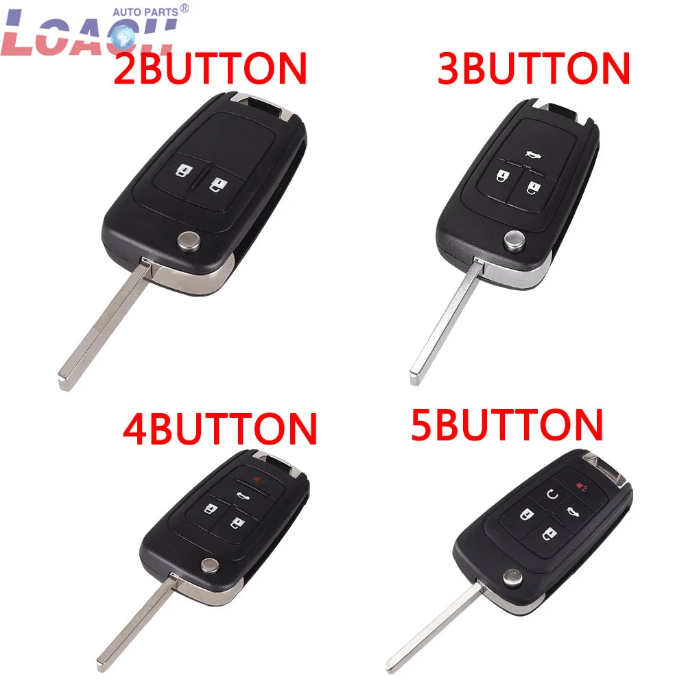 

2 3 4 5 Button Smart Remote Key Shell Case 2011 2012 2013 For Chevrolet Cruze FOB HU100 Blade