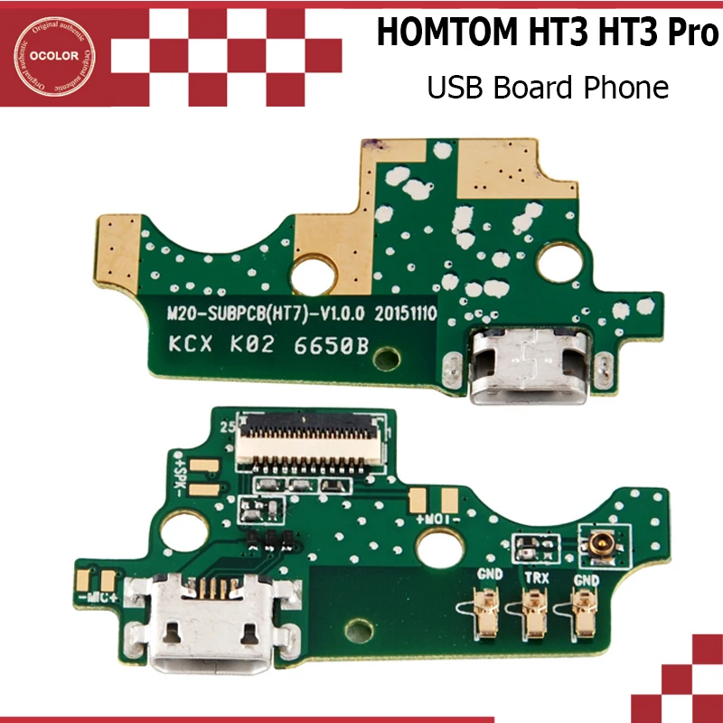 

ocolor For HOMTOM HT3 HT3 Pro HT6 HT7 HT7 Pro USB Board Phone Accessories USB Charger Plug Board Module Replacement