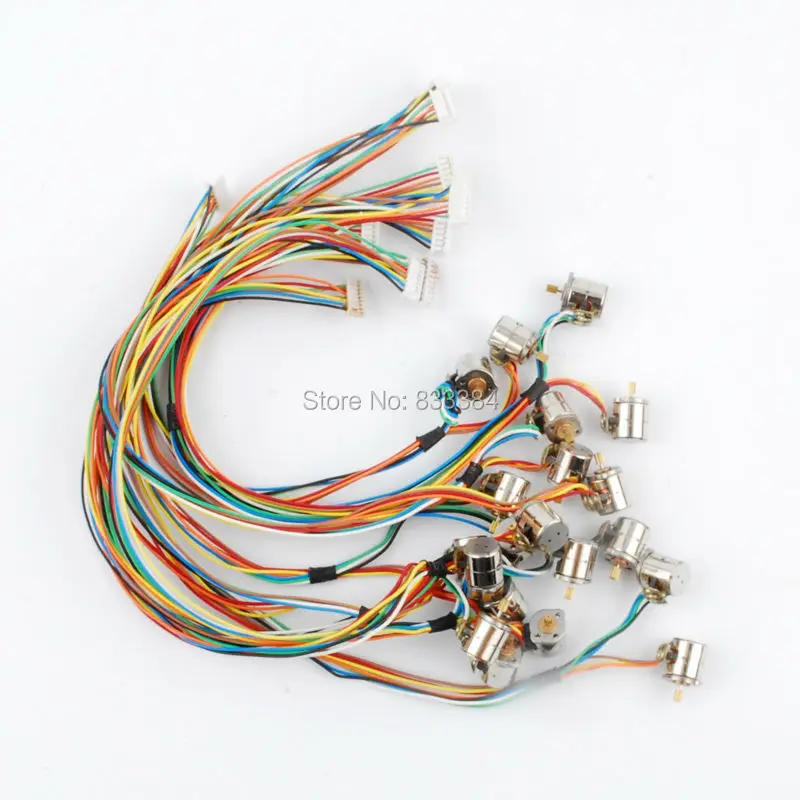 

wholsales 50pcs 1.5V-3V dc 4 Wire 2 Phase micro stepper motor with output copper gear Miniature D8mm x H9.2mm