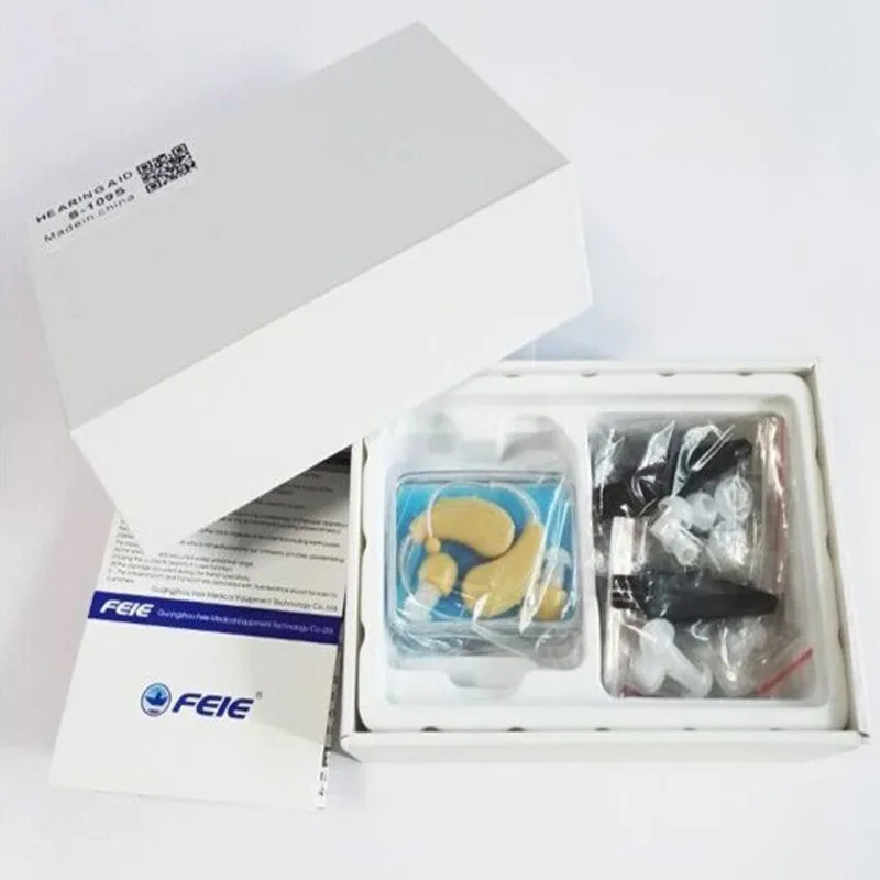 Rechargeable Ear Hearing Aid Apparatus High Power Hearing Aids Ear Instrument Double Earphones Deafness Device S-109S