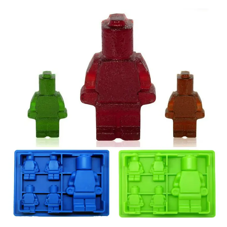 

Lego 5 Robot type Muffin Sweet Candy Jelly fondant Cake chocolate Mold Silicone tool Baking Pan Ice Cube Tray Mold