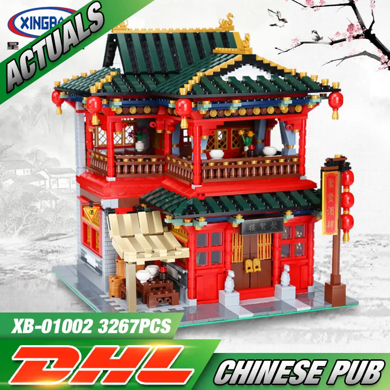 

Xingbao 01002 3267Pcs MOC Creative Series The Beautiful Tavern Set Children Building Blocks Bricks Educational Toys Model Gifts