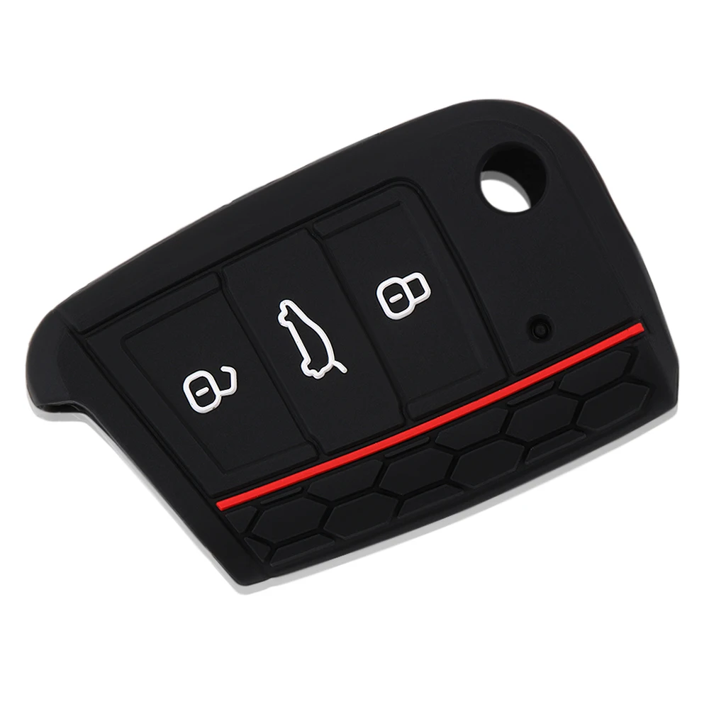 

Silicone Key Case Cover For VW Polo Golf 7 Tiguan for Skoda Octavia Karoq for SEAT Ateca Leon Ibiza 2015 2016 2017 2018 2019