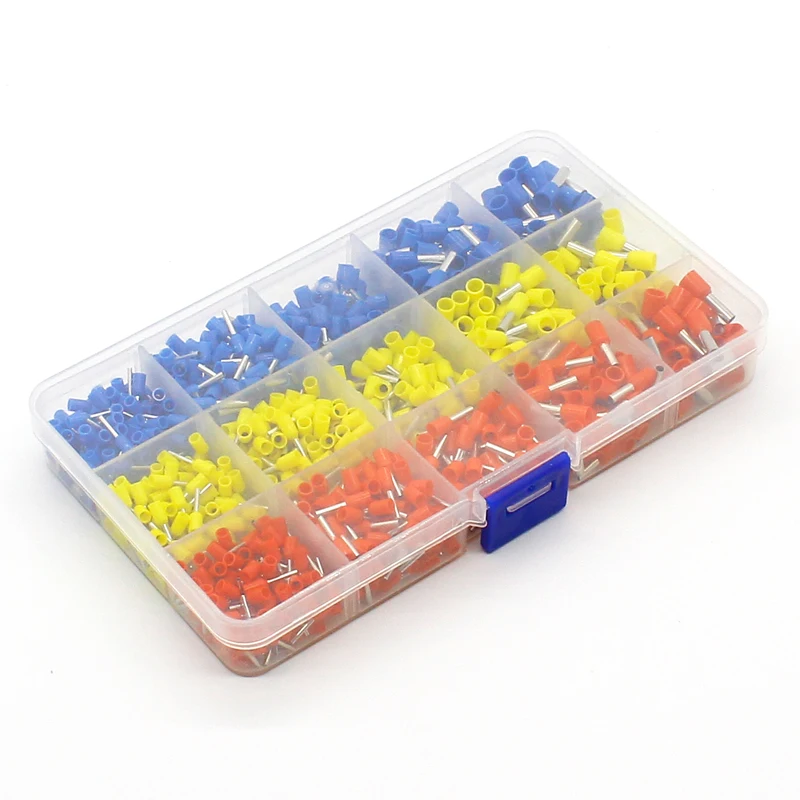 

600pcs/lot Bootlace cooper Ferrules kit set Wire Copper Crimp Connector Insulated Cord Pin End Terminal