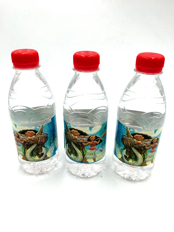 

6PCS/LOT MOANA WATER BOTTLE LABEL KIDS BIRTHDAY PARTY DECORATION MOANA BOTTLE LABEL HAPPY BIRTHDAY PARTY SUPPLIES