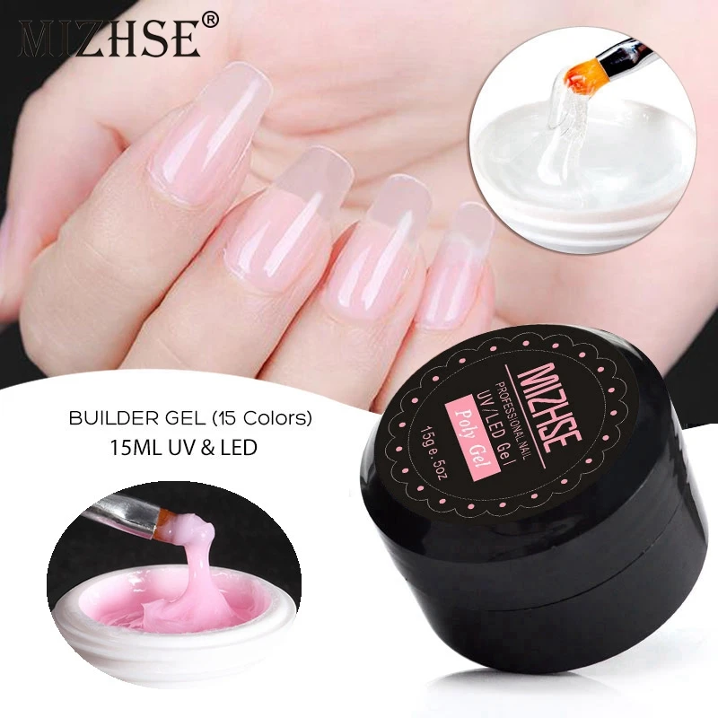 Aliexpress.com : Buy MIZHSE UV Gel Poly Gel Nails Polygels Nail Set ...