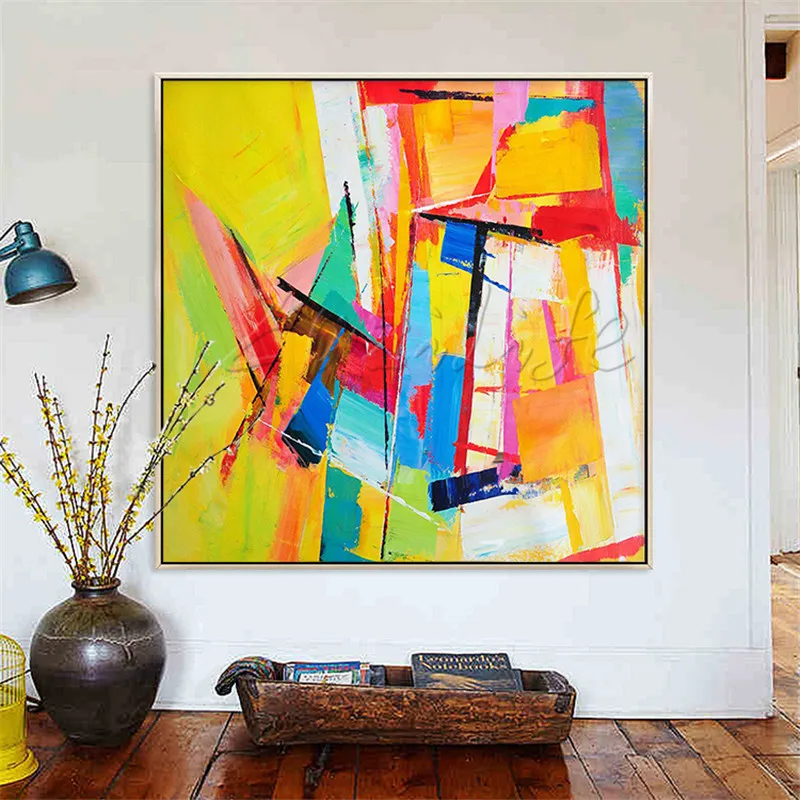 Hand painted canvas oil paintings Cheap large modern abstract cuadros