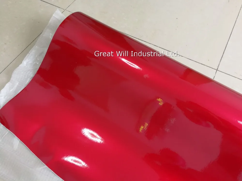 Candy apple red vinyl wrap cafeladeg