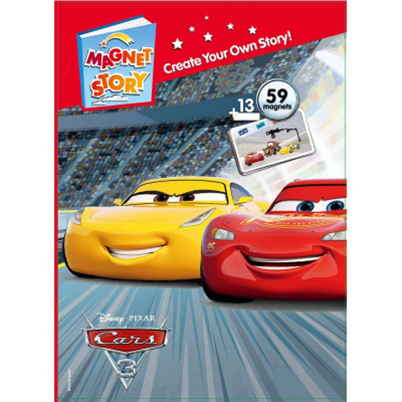 

Disney children's magnetic jigsaw puzzle educational magnet book for kid carton printed toy birthday gift