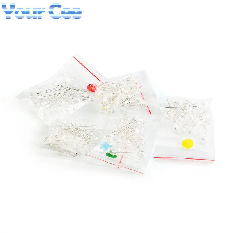 Набор светодиодных ламп соломенная шляпа 5 мм 100 шт.|diode kit|f5 ledled diode kit |