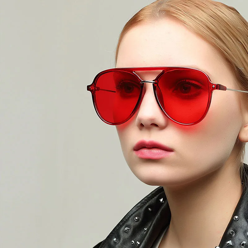 

Color lens oval women sunglasses women brand designer transparent round sun glasses men for fashion clout goggles UV400 eyewear