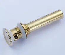 Polished Gold Color Brass Small Round Cap Pop Up Bathroom Sink Basin Waste / Drain With Overflow Bathroom Accessory msd038 Polished Gold Color Brass Small Round Cap Pop Up Bathroom Sink Basin Waste / Drain With Overflow Bathroom Accessory msd038