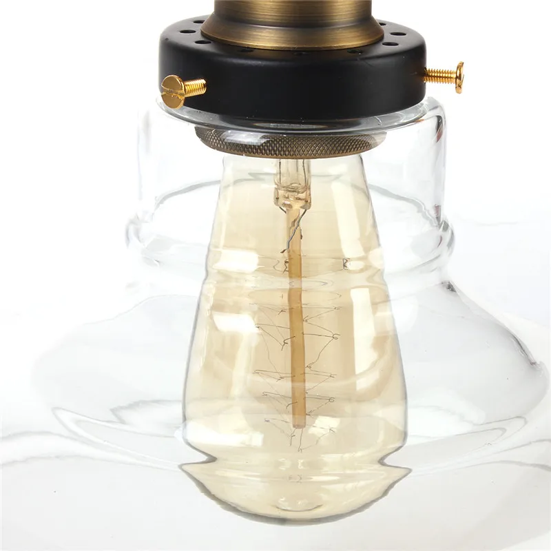 Американская винтажная промышленная стеклянная Подвесная лампа, домашний декор, сделай сам, столовая, E27 лампа, подвесное освещение