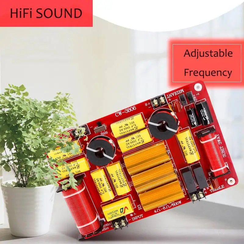 LEORY высококачественный DIY Аудио Звук 3 Way кроссовер 600 Вт сильная Мощность делитель частоты регулируемый