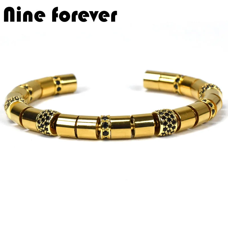 Женский браслет с бусинами Nine forever из нержавеющей стали|bracelets & bangles|bangles for womensteel
