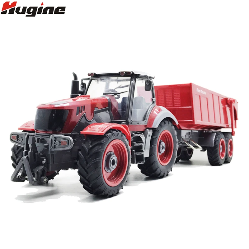 RC Truck Farm Truck Remote Control Simulation 6 Ch 4 Wheel Tractor Auto Dumper Electronic Hobby Toys For Kids Christmas Gift