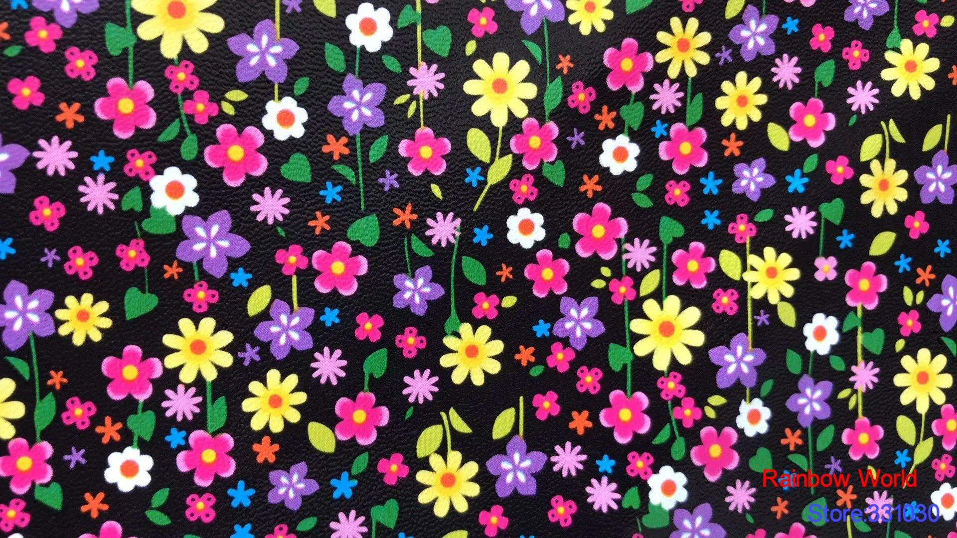 Factory wholesale flower pattern printed Faux PU Leather fabric for DIY sewing sofa table shoes bags bed material(1 yard) | Дом и сад