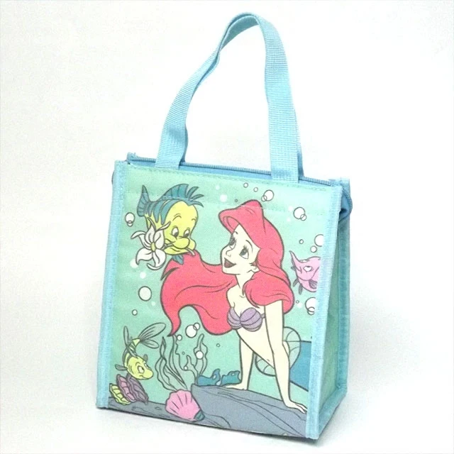 

Cute Cartoon The Little Mermaid Flounder Fish Girl Women Insulation Lunch Bag Shoulder Bag Gift