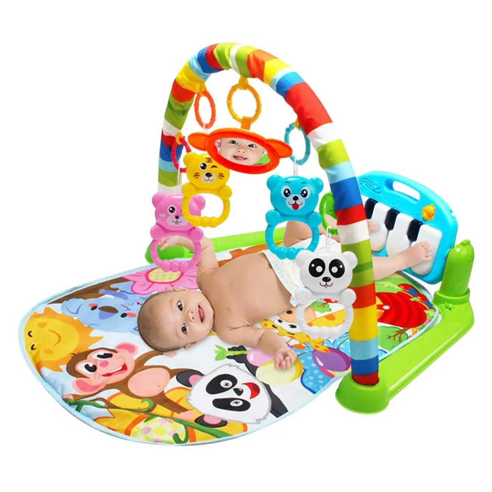 

Hot! 3 in 1 Baby Musical Play Mat Multifunctional Piano Develop Crawling Carpet Pad Keyboard Infant Fitness Rug Education Rack