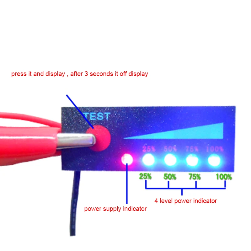 1S 2S 3S 4S 5S 7S 12V 24V 48V Индикатор емкости литиевой батареи дисплей 3,7 V 4,2 V уровень мощности литий-ионный/свинцово-кислотный электровелосипед