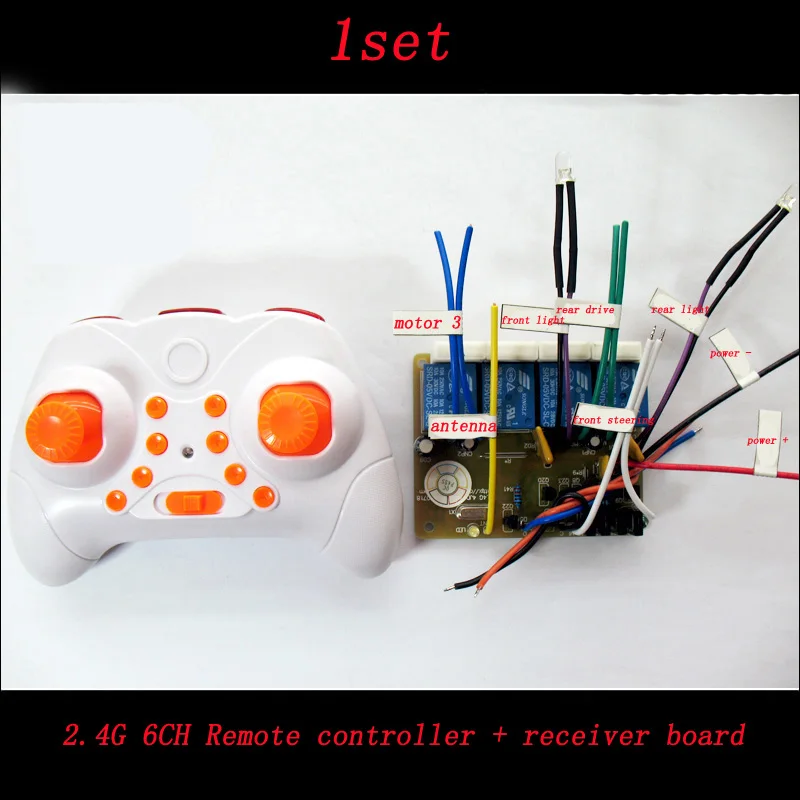 1 Набор DIY Машинки с дистанционным управлением 2,4G 6CH пульт управления+ приемник доска для детей мальчиков игрушки ручной работы радиосистема передатчик