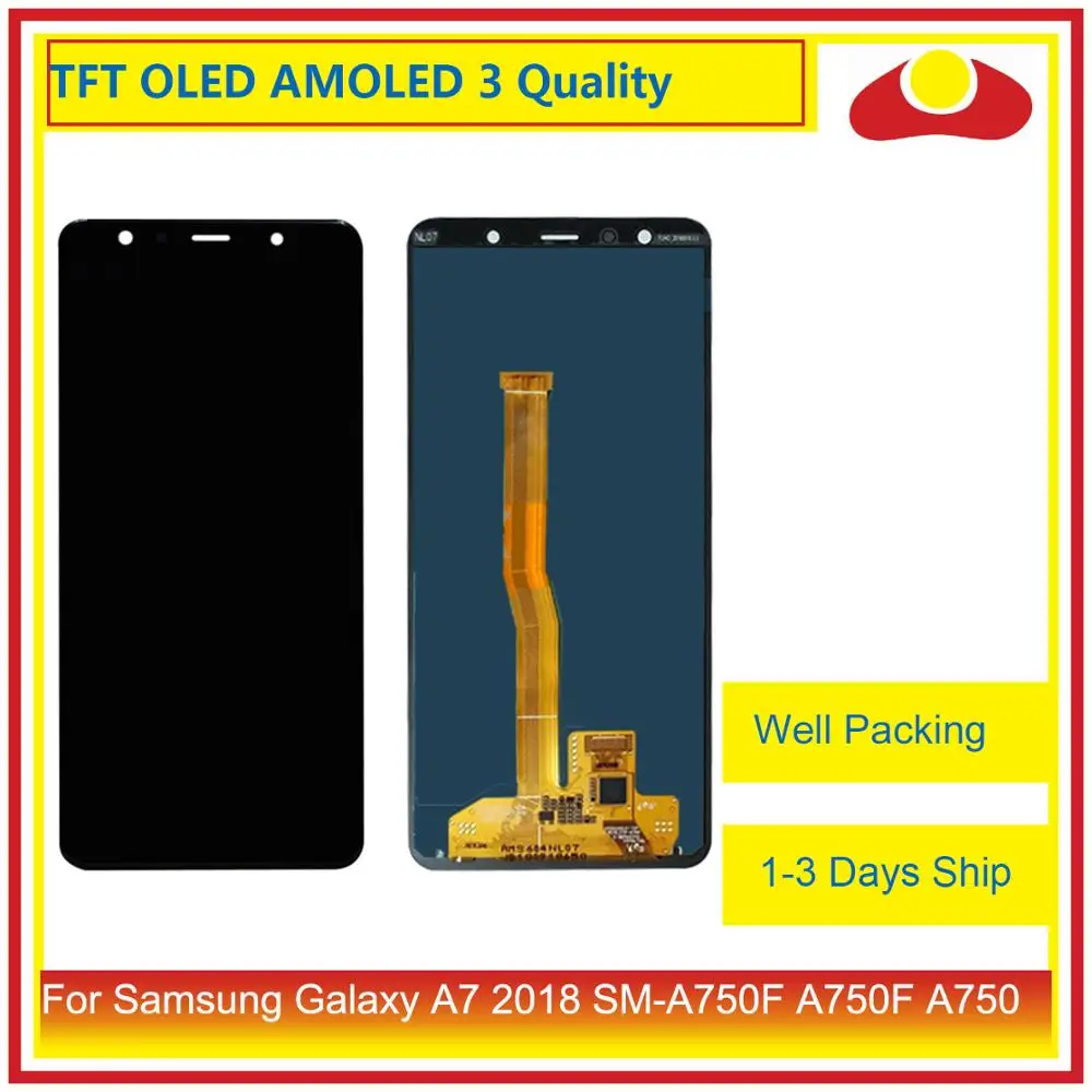 

ORIGINAL For Samsung Galaxy A7 2018 SM-A750F A750F A750 LCD Display With Touch Screen Digitizer Panel Monitor Assembly Complete