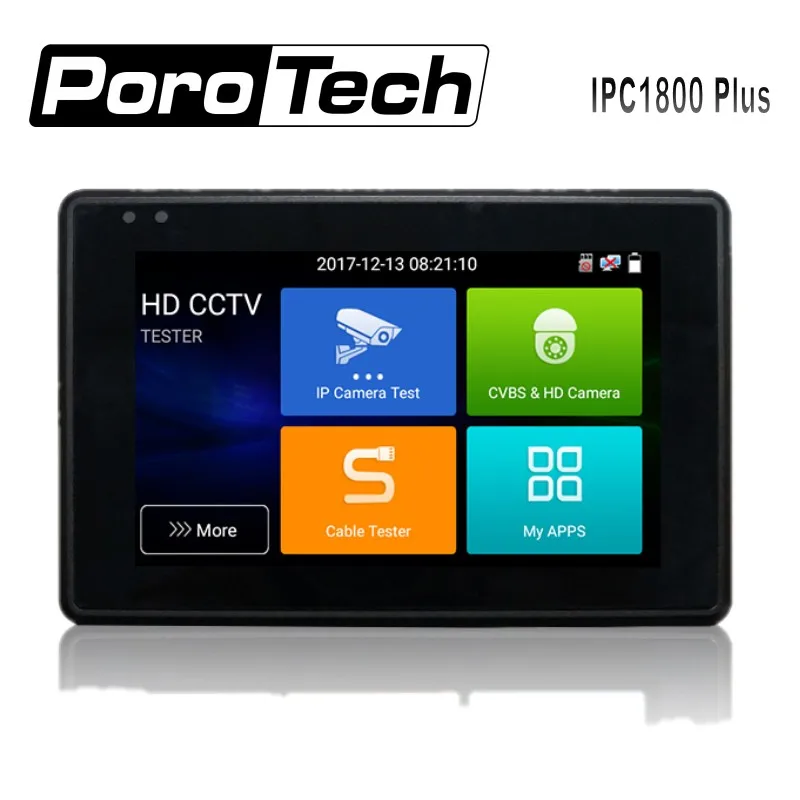 

IPC1800 PLUS 4 Inch 4K H265 H264 IP Camera Tester 8MP AHD/TVI / CVI CVBS CCTV Tester Monitor with WIFI hotspot PTZ Controller