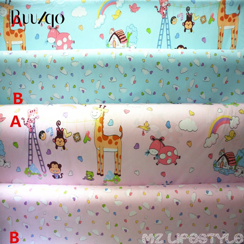 

160cm width cartoon 100% Cotton Twill Cloth baby cotton fabric by meter DIY Quilting Sewing Baby&Children Sheets Dress Material