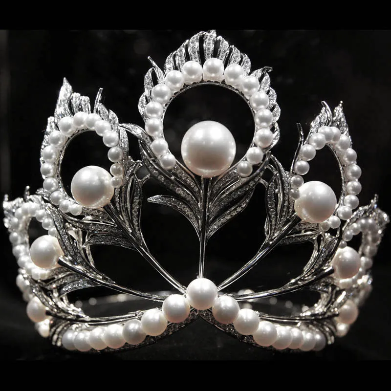 Мисс Вселенная Корона nova princesa Диана coroa де cristal e perola де cabelo Acessórios de casamento e тиара mikimoto Корона