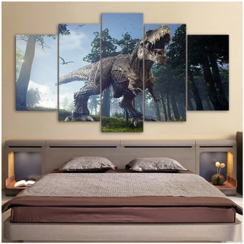 

Full Square Drill 5D Diy Diamond Painting 5Pieces Animal Dinosaur Cross Stitch Mosaic Rhinestone Diamond EmbroideryZP-1571