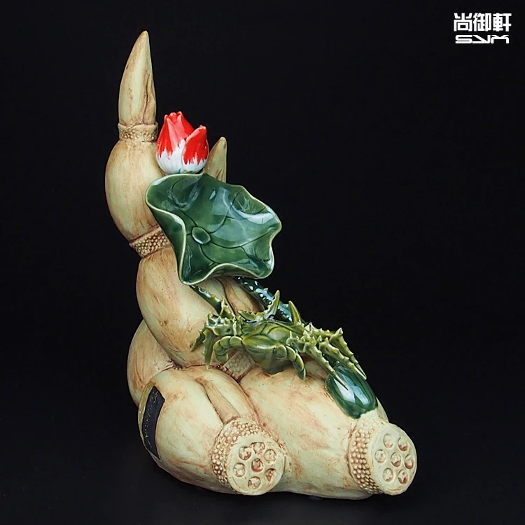 

Ceramic Crafts Master ornaments boutique lucky lucky lotus Shiwan doll dining room decor