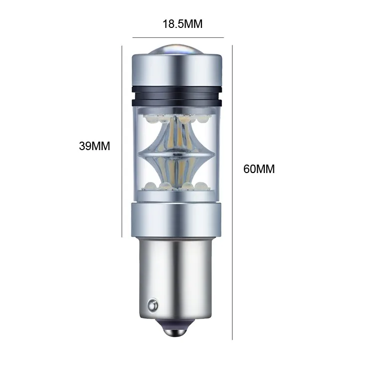 2x Авто 6000K 1156 BA15S P21W 7506 CREE чипы 100 Вт Автомобильный светодиодный обратный 12-24V разъем хвост светильник поворот парковка DRL светодиодный светильник