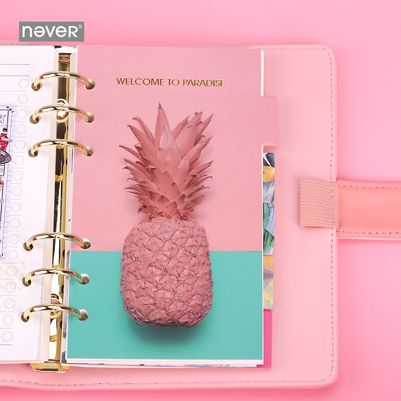 Notever Tropical Pineapple notebook s и Journals разделители указателей A6 планировщик закладки наполнитель бумаги для Filofax Lovedoki notebook