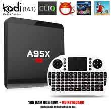 Nexbox A95X R1 Rockchip RK3229 Quad-core Android 6.0 Smart TV Box RAM 1GB 8GB HDMI2.0 4Kx2K HD 2.4G Wifi Streaming Media Player