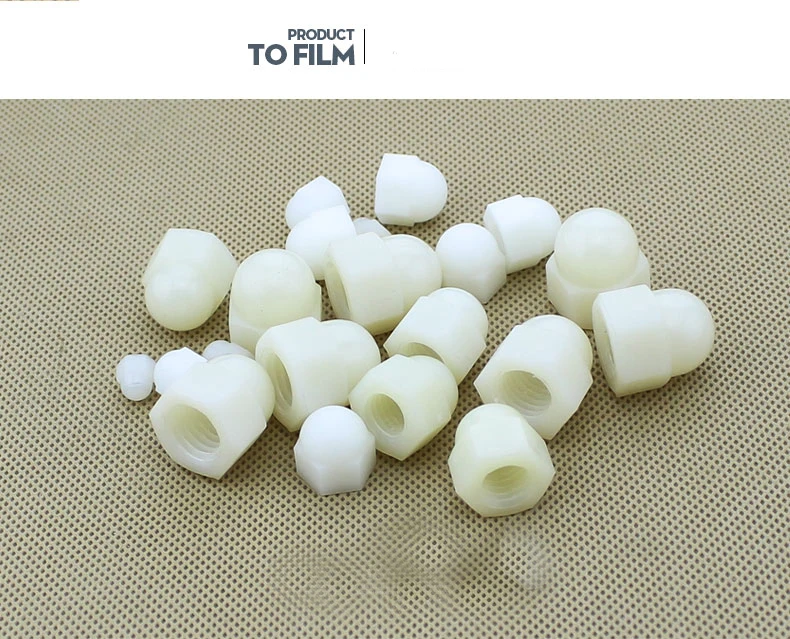500PCS x M6 DIN1587 ROHS QUALITY WHITE Nylon Nut Plastic Cap Nuts