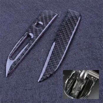 

beler Black Carbon Fiber Interior Gear Shift Position Panel Trim Strip Cover Fit for Ford Mustang 2015 2016 2017 2018