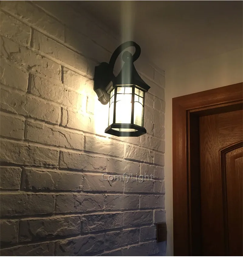 Sconce da Lâmpada de Vidro do Vintage Lâmpada de Parede ao ar Pátio com Jardim Varanda à Prova Iluminação de Parede Livre Levou Villa Designer Real Casa - Pátio d' Água 9 lâmpada de parede ao ar livre LEVOU