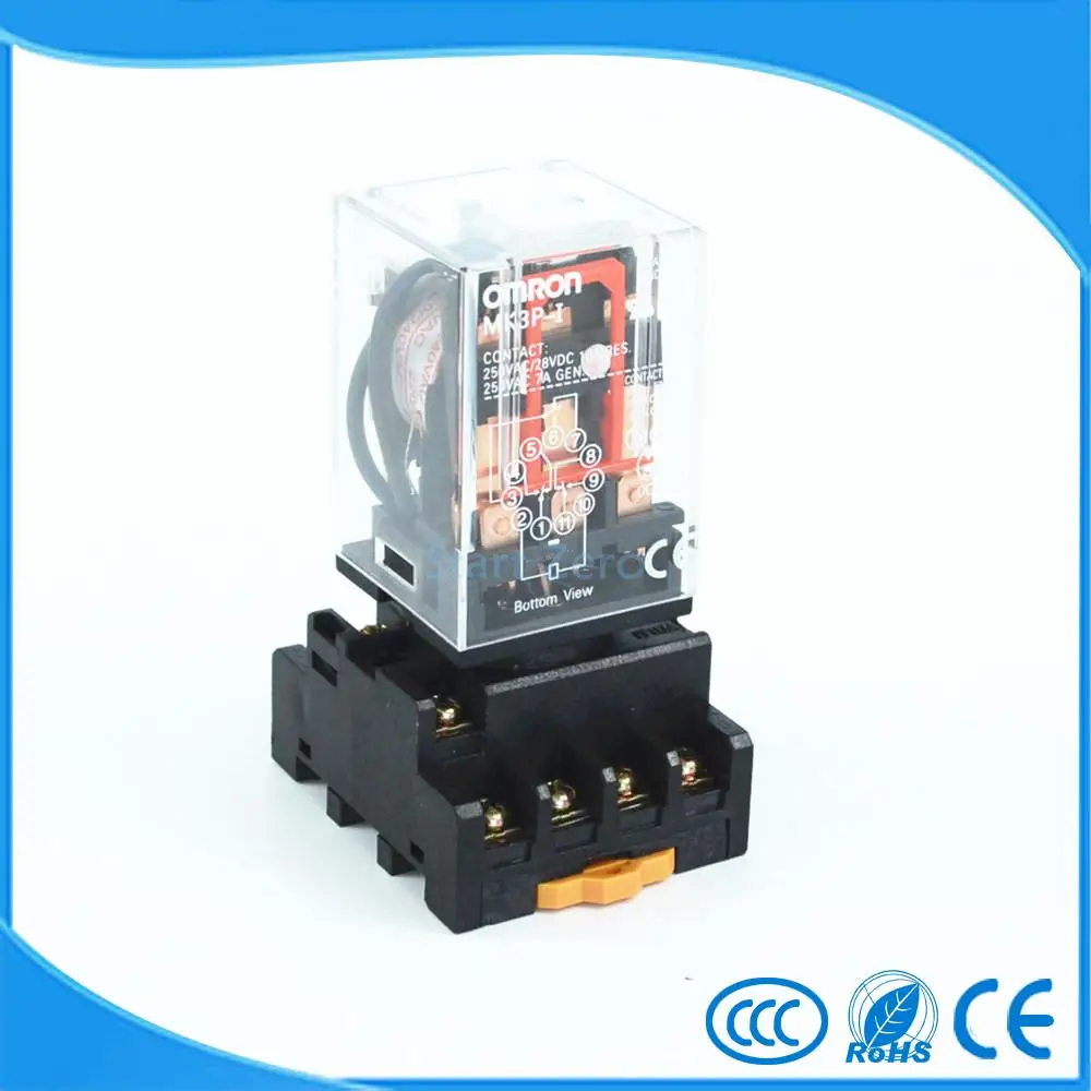 Mk3pi Ac 220v Coil 11 Pins Relay With Pf113a Socket
