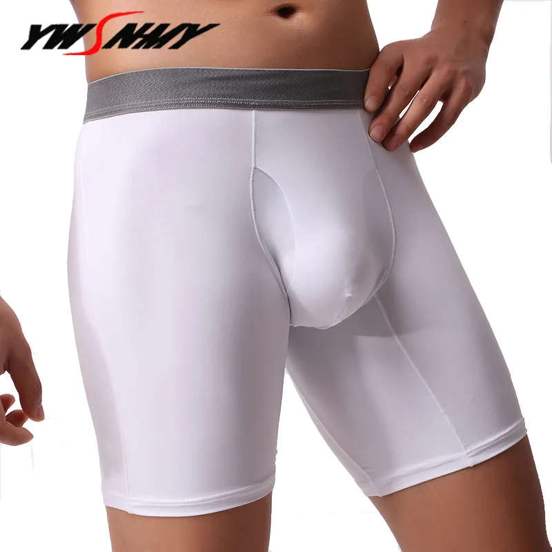 

Europe size Mens Long Leg Underwear Boxers Long Man Comfortable Breathable U-convex Boxer Homme Slip Panties Hombre BoxerShorts