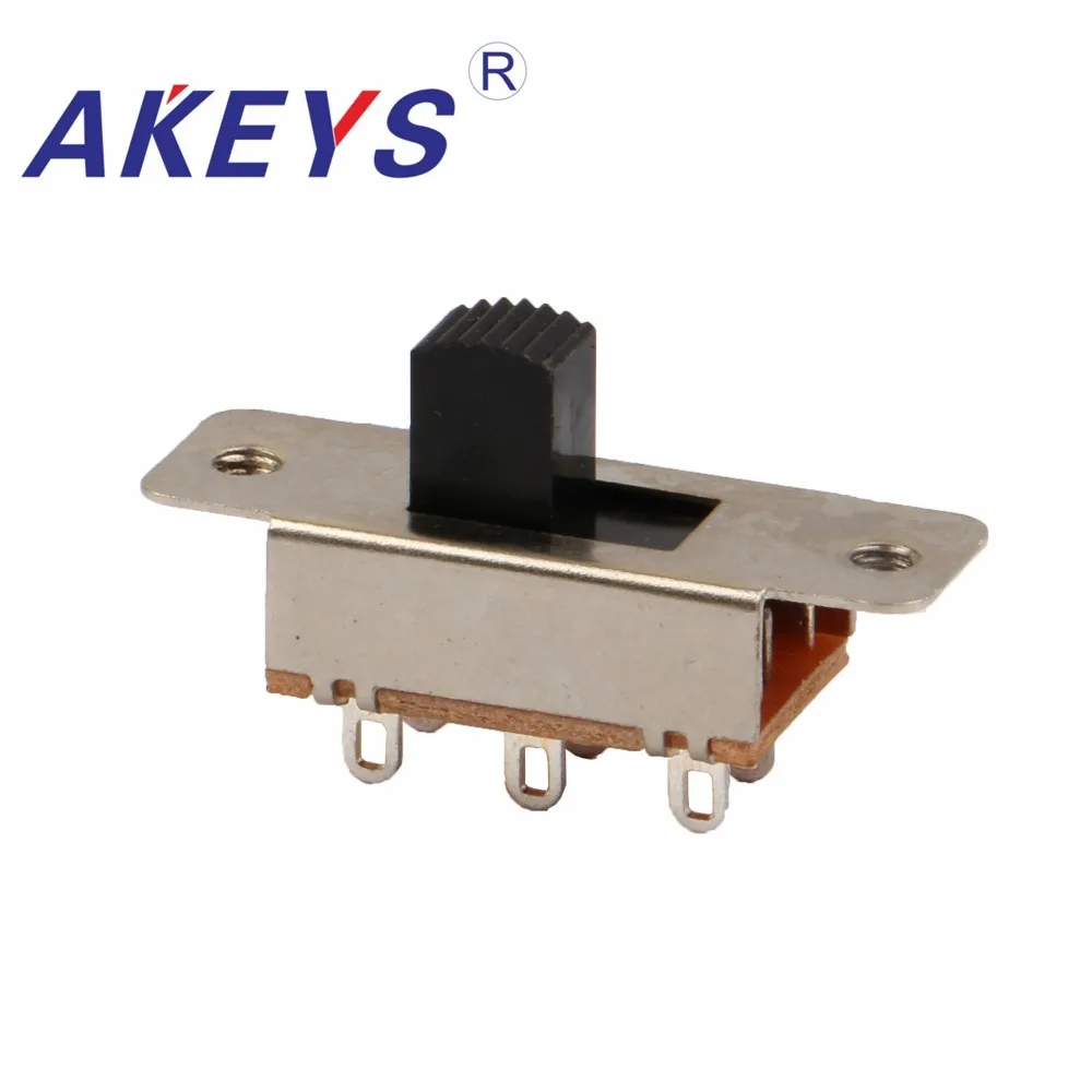 

SS-23F19 2P3T Double pole three throw 3 position slide switch 6 solder lug pin DIP type without fixed pin for car refrigerator