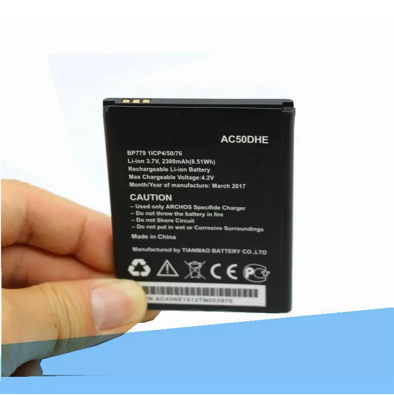 1x2300 мА/ч, AC50DHE запасная батарея для мобильного телефона для ARCHOS AC50DHE 50d Helium 4G батареи