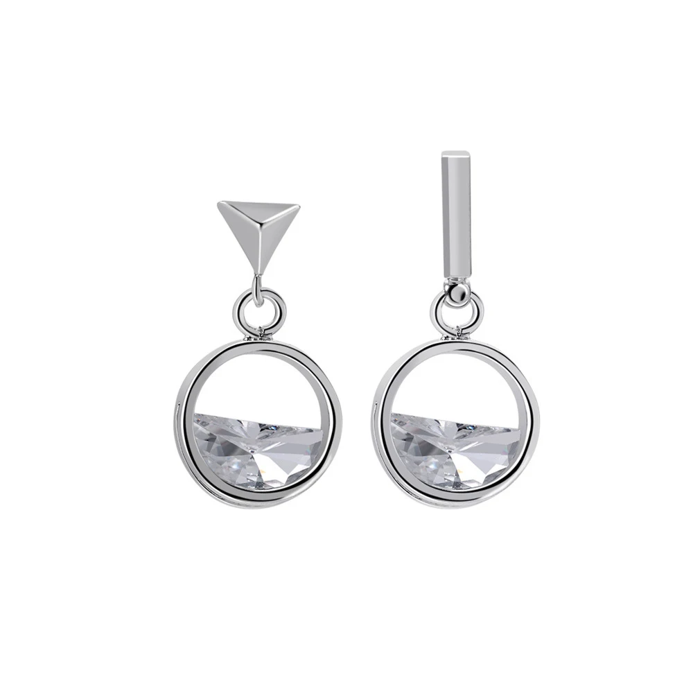 

Seven Candy 925 Silver Needle Asymmetry Earrings Women Personality Geometric Earrings Fashion Jewelry 2019 Earring Accessories