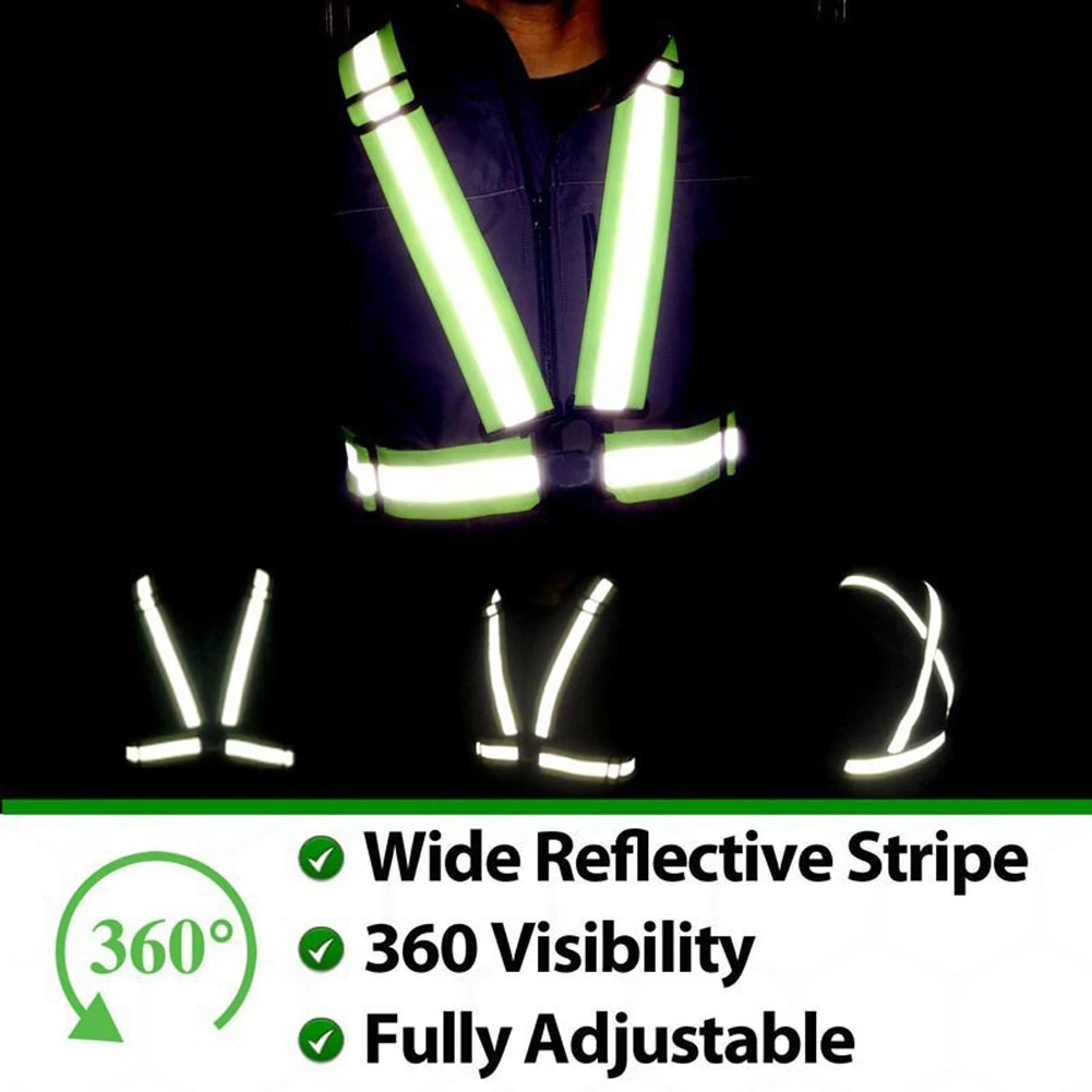 Discount 1pcs Reflective Bicycle Safety Vest Clothes Outdoor Cycling Equipment Elastic Harness Bike Jacket for Night Riding Running 4 Discount 1pcs Reflective Bicycle Safety Vest Clothes Outdoor Cycling Equipment Elastic Harness Bike Jacket for Night Riding Running 4