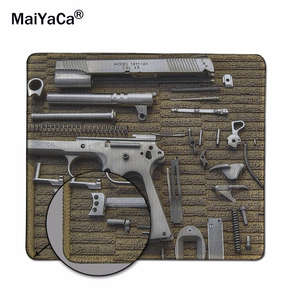 MaiYaCa Противоскользящий PC винтажный пистолет водонепроницаемые Компьютерные аксессуары для ноутбука Silon коврик для мыши Коврик для меня коврик для оптала
