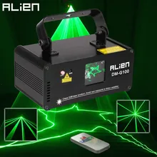 Alienígena dmx 100mw, laser verde, iluminação do palco, scanner resistente à natal, bar, festa de dança, show, luz, dj, disco, projetor laser luzes para iluminação