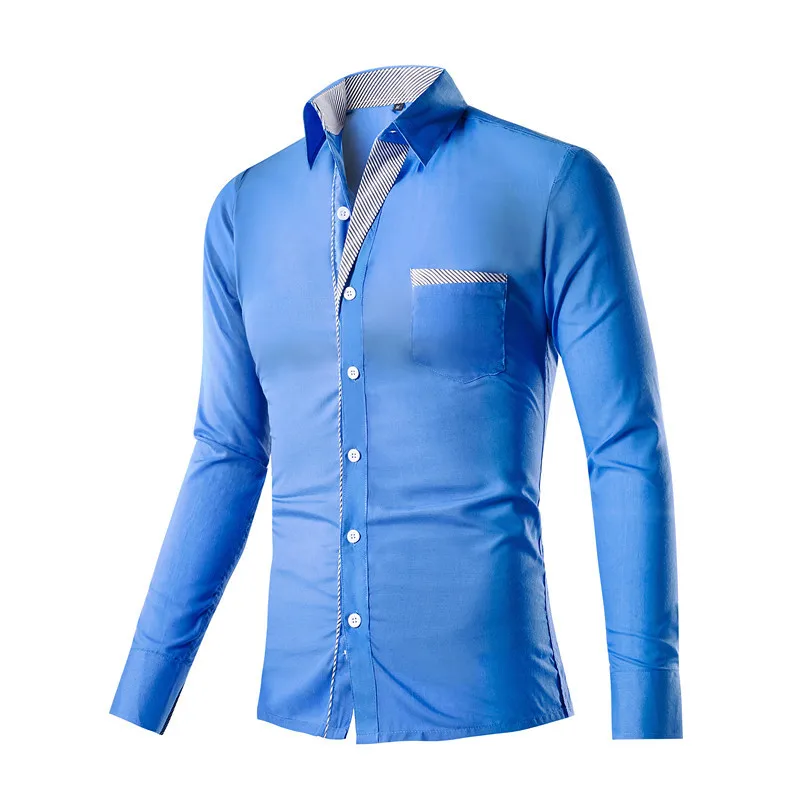 Men's Shirt 2016 New Casual Shirts Long-Sleeved Men's Shirt Slim Fit Male Shirt Casual Long-Sleeved Male Large Size Asian M-4XL